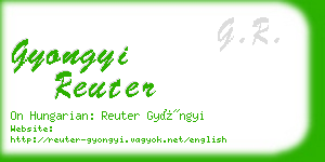 gyongyi reuter business card